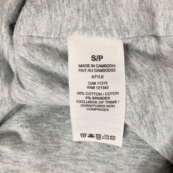 Garage Women’s Bandeau Cropped Top Strapless Grey Side stripes Size Small - Picture 5 of 6